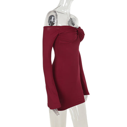 Crimson Kiss Mini Bodycon Dress - Maroon