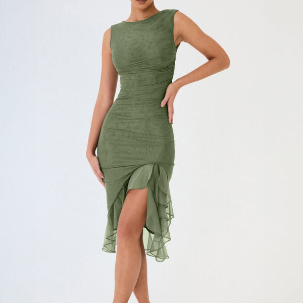 Mezuna Midi Dress - Green