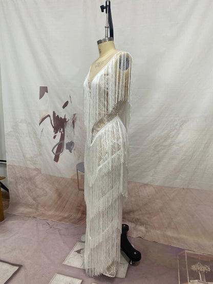 V Neck Sleeveless Dress Slim Fit Maxi Dress