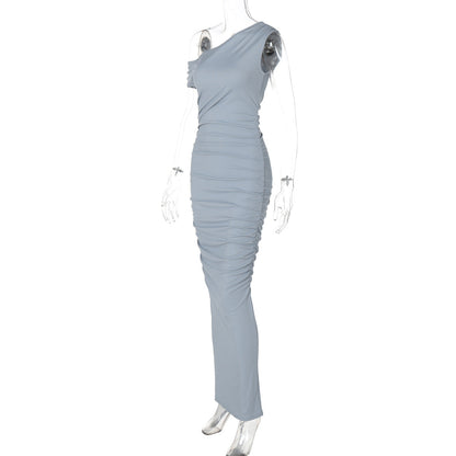 Mystical Off Shoulder Dress - Grey