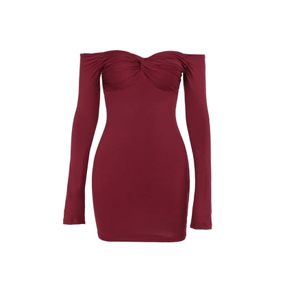 Crimson Kiss Mini Bodycon Dress - Maroon