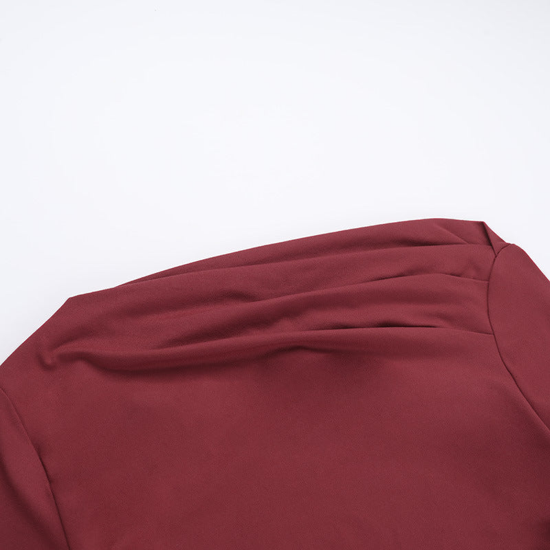 Ruby Radiance Dress-Maroon