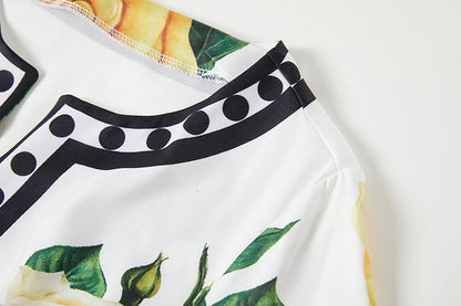 Fall Button Floral Elegant A Line Maxi Dress