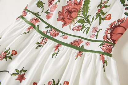 Positioning Print Slim Fit Sling Dress