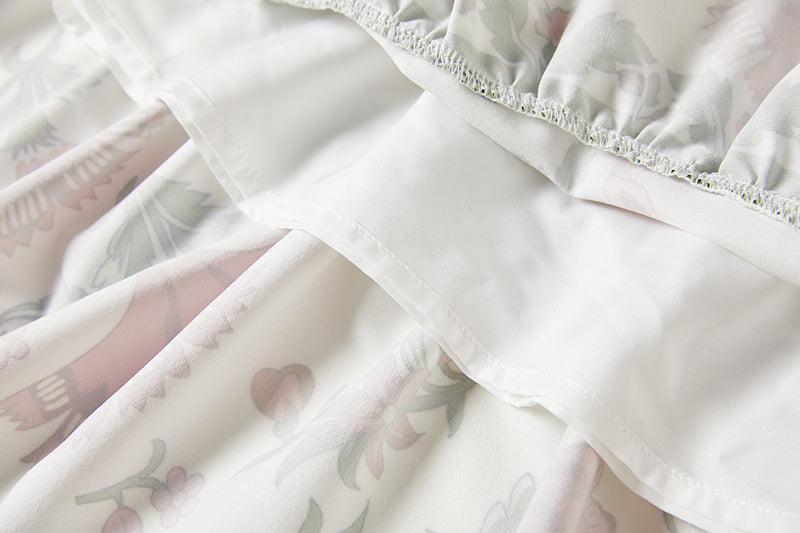 Positioning Print Slim Fit Sling Dress