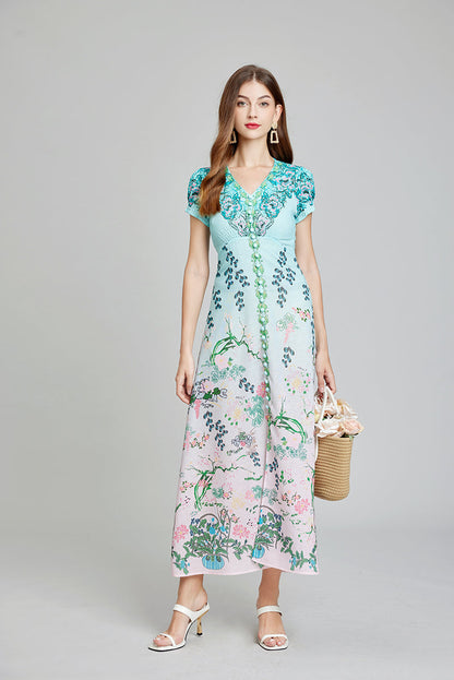Printed Daily Elegant A Line Maxi Dress