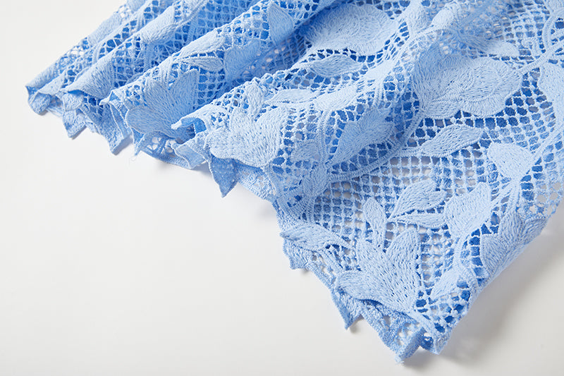 Solid Lace Daily Elegant A Line Maxi Dress