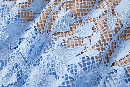 Solid Lace Daily Elegant A Line Maxi Dress