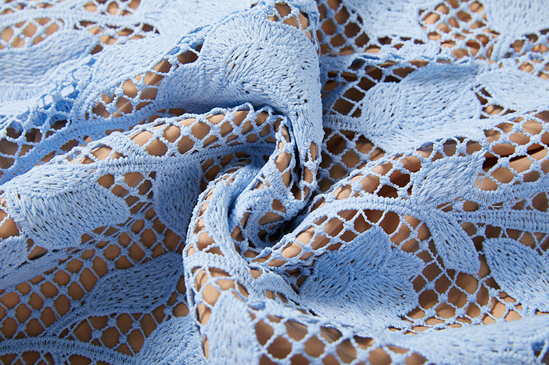 Solid Lace Daily Elegant A Line Maxi Dress