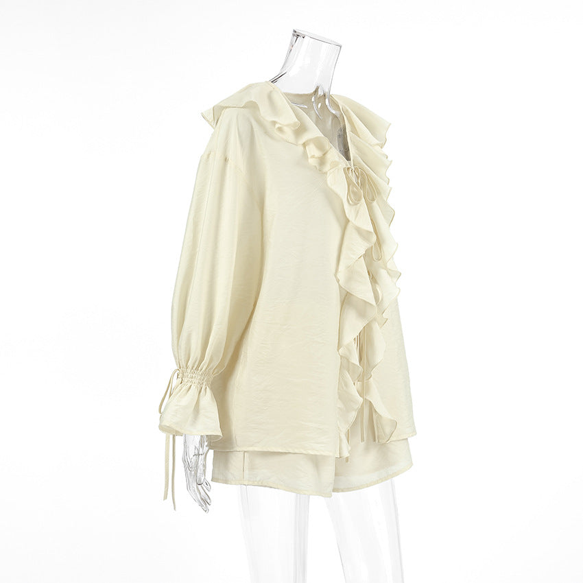 Ryder Ruffle Co-ord - Beige