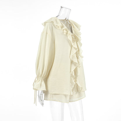 Ryder Ruffle Co-ord - Beige