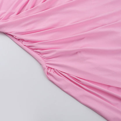 Rosier Slit Dress-Pink