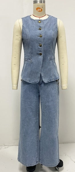 Frenzy Denim Co ord - Blue