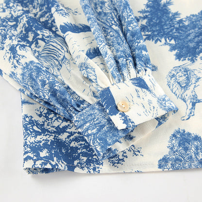 Dreamy Florals Shirt - Blue