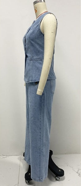 Frenzy Denim Co ord - Blue