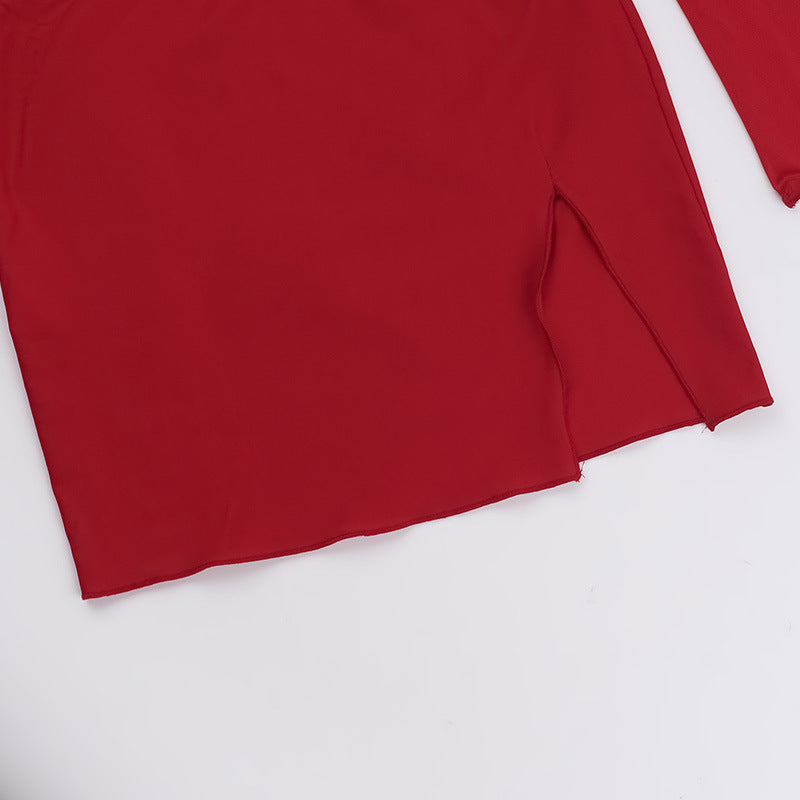 Flame Kissed Dress-Red