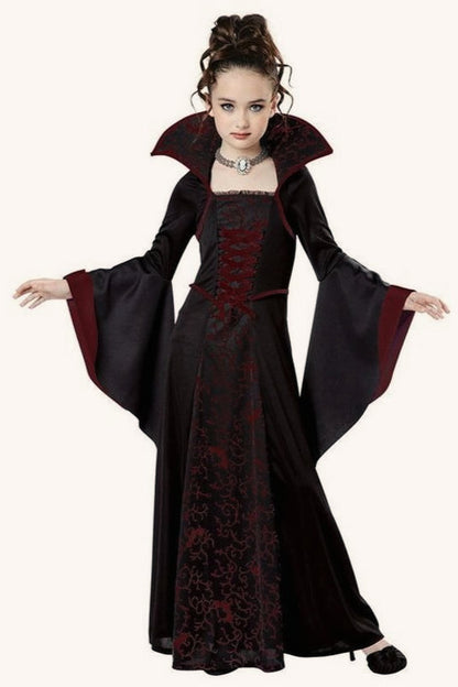 Lace Up Witch Dress Kid Halloween Costume