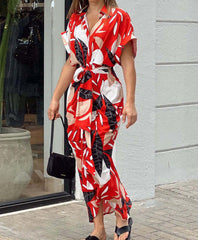 Summer Babe Midi Dress - Red