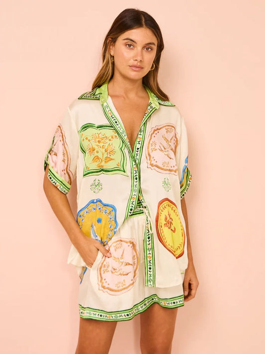 Tropical Dream Co-ord - Apricot