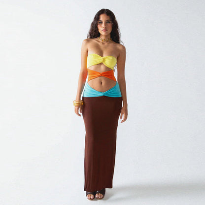 Jonjo Maxi Dress - Brown