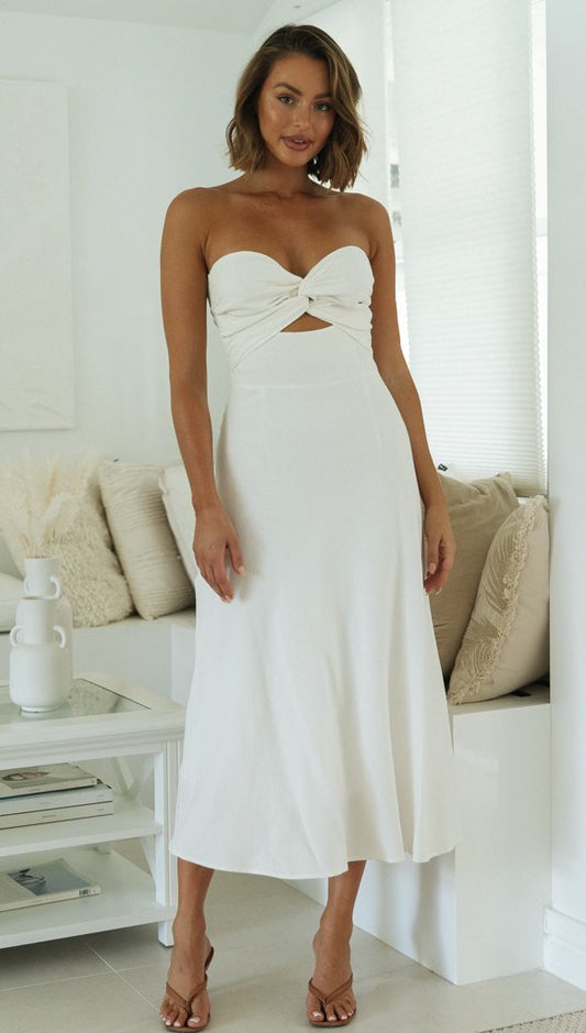 Calico Dress - White