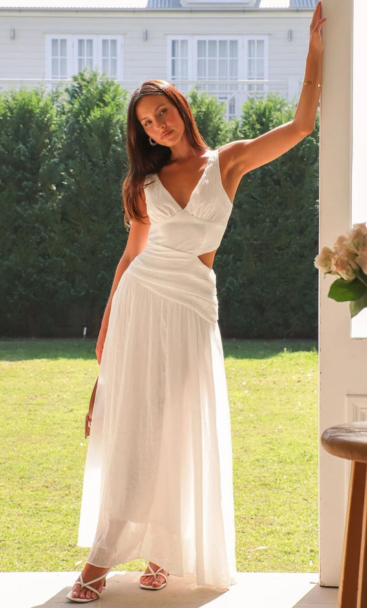 Cherry Dream Dress - White