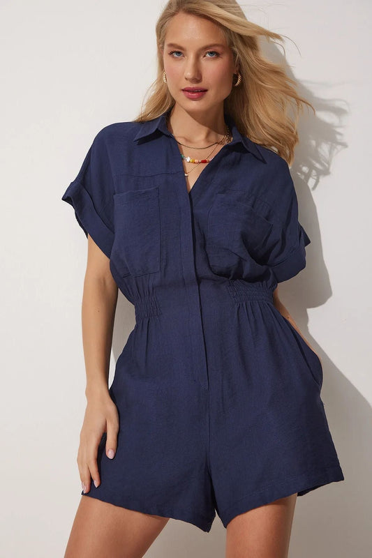 Edie Romper - Blue