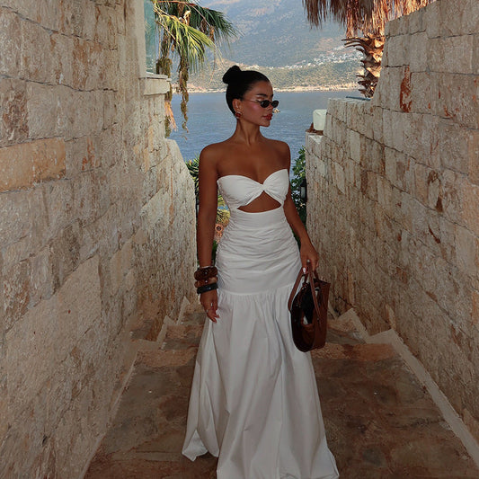 Cruz Maxi Dress-White