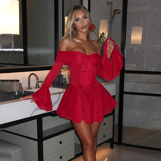 Savoca Mini Dress - Red