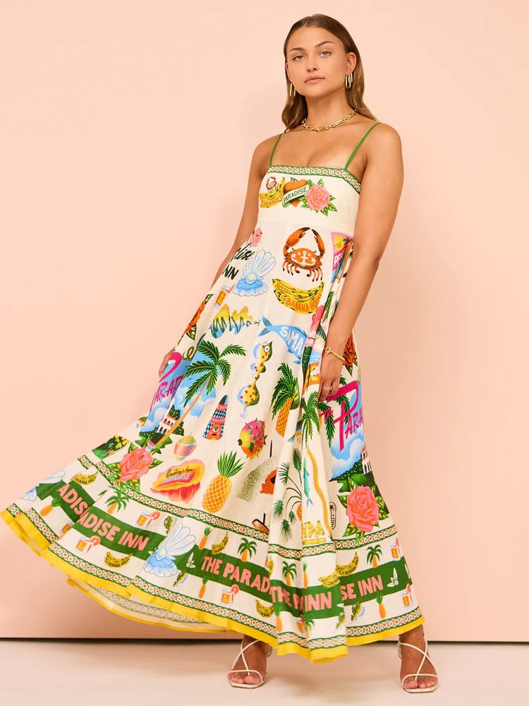 Floweron Dress - Apricot