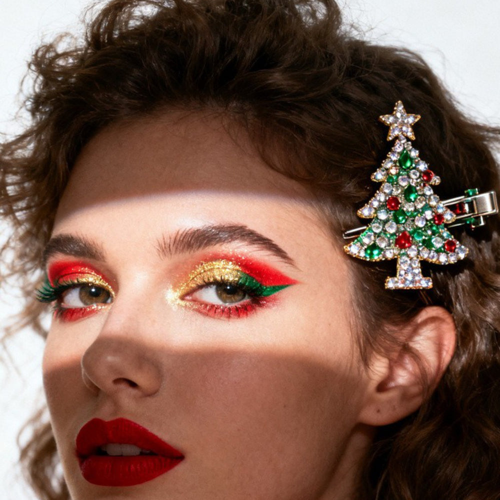 Rhinestone Reindeer Bow Festive Hair Accessory