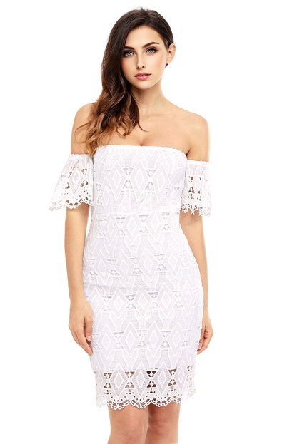 JuliaFashion - 2024 The True Love Off Shoulder Lace Dress