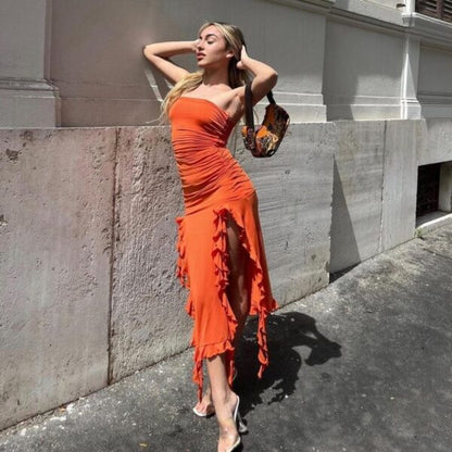 Aliza Mini Dress - Orange