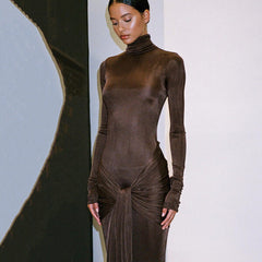 Roma Maxi Dress- Brown