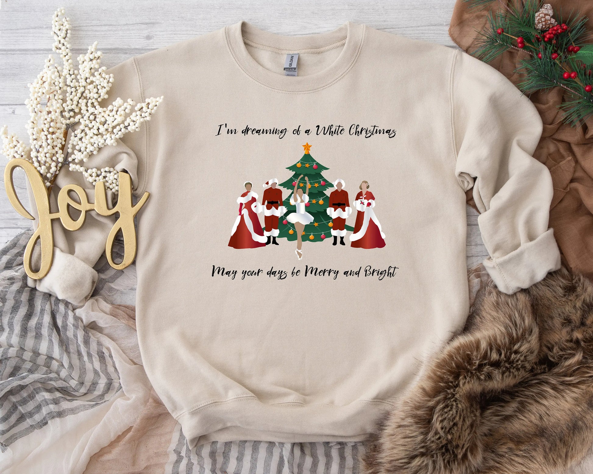 Hot Sale I’m Dreaming White Casual Sport Female Christmas Hoodie Creamy-White / S Hoodies-L