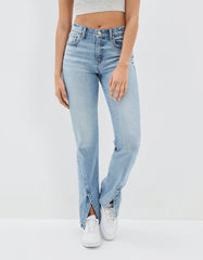 2024 New Slit Slim Flare Women’s High Waist Fashion Flared Pants Streetwear Jean