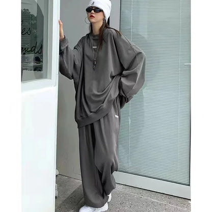 New Winter Tracksuit Casual Pants Two Piece Set Solid Warm Hoody