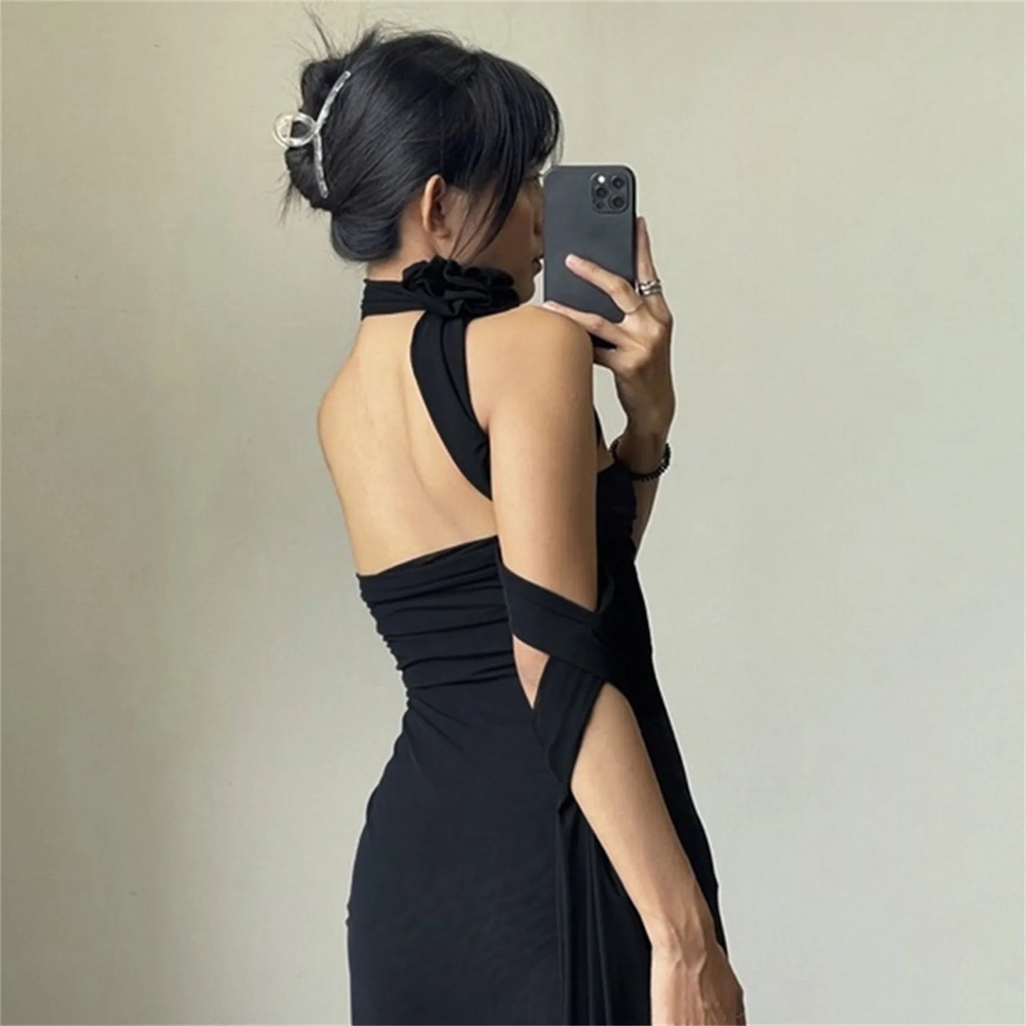 JuliaFashion - 2024 Women Summer Mesh Strapless Party Sexy Slim See Through Backless Sleeveless Long Elegant Sexy Club Dress