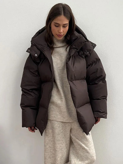 Hooded Cotton Quilting Coat Coats-241208