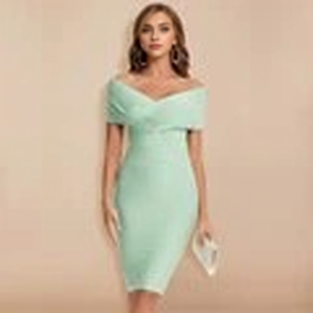 JuliaFashion - 2024 Sexy Off Shoulder V-Neck Bandage Dress