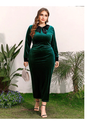 JuliaFashion - 2024  Solid Turn-down Collar Rear Split A-LINE Slim Dress