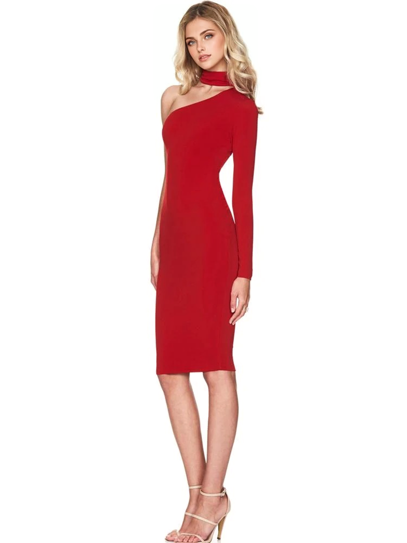 JuliaFashion - 2024 Unbelievers One Shoulder Bodycon Dress