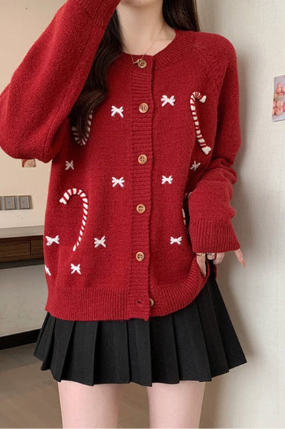 Soft Crochet Knit Christmas Cardigan