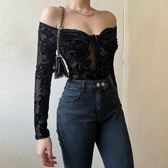 Lace Grace Bodysuit - Black