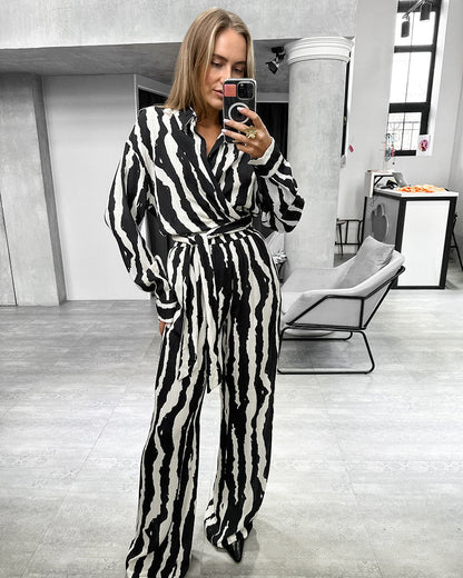 Bold Stripe Coord -  Black