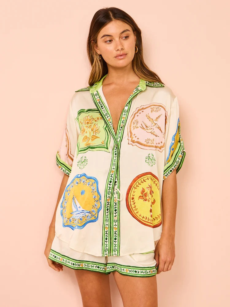 Tropical Dream Co-ord - Apricot