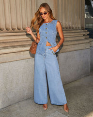 Frenzy Denim Flared Jeans - Blue