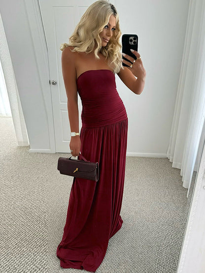 Becky Maxi Dress - Maroon