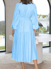 Brunch It Right Midi Dress - Light Blue