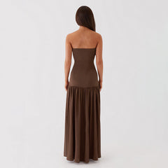 Elysian Grace Dress - Brown